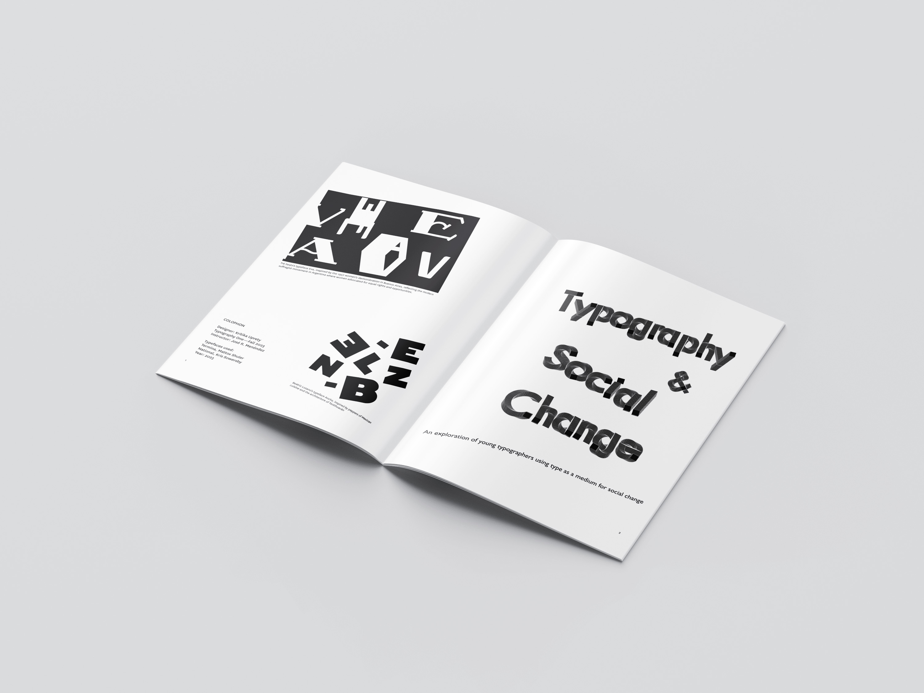 Mockup cover of booklet